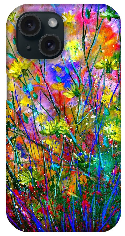 Flowers iPhone Case featuring the painting Wild Flowers by Pol Ledent