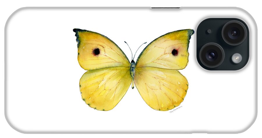 Dercas iPhone Case featuring the painting 32 Dercas Lycorias Butterfly by Amy Kirkpatrick