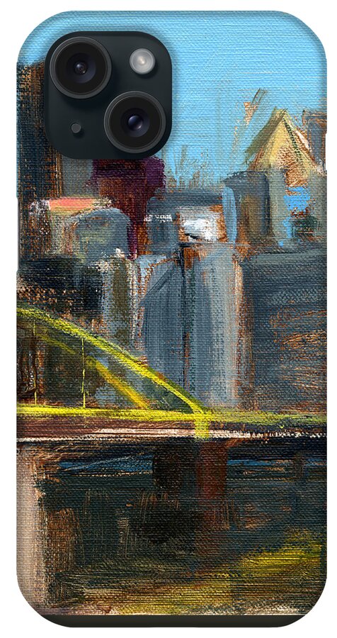 Pittsburgh iPhone Case featuring the painting Untitled #8 by Chris N Rohrbach