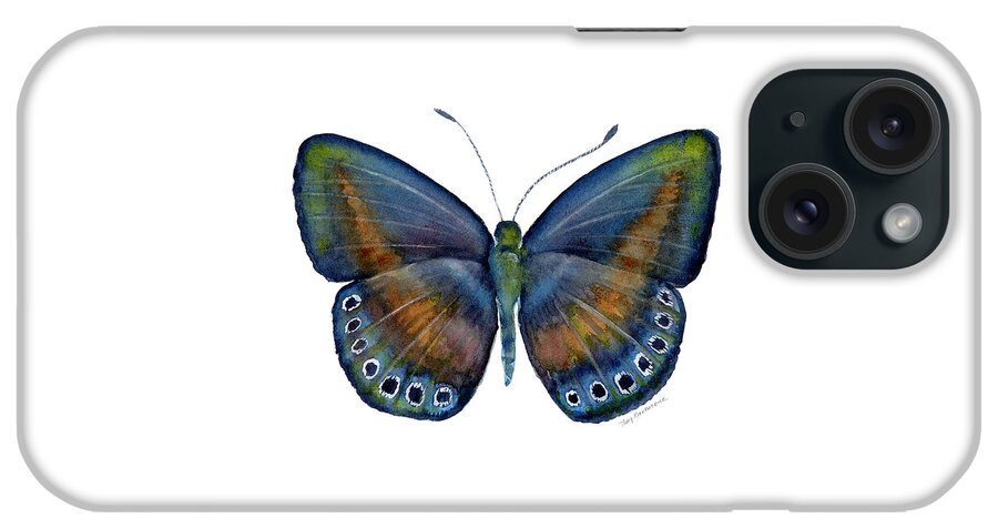 Danis iPhone Case featuring the painting 39 Mydanis Butterfly by Amy Kirkpatrick