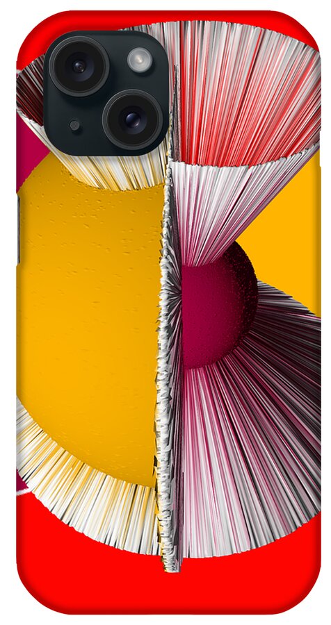 3d iPhone Case featuring the digital art 3D Abstract 16 by Angelina Tamez