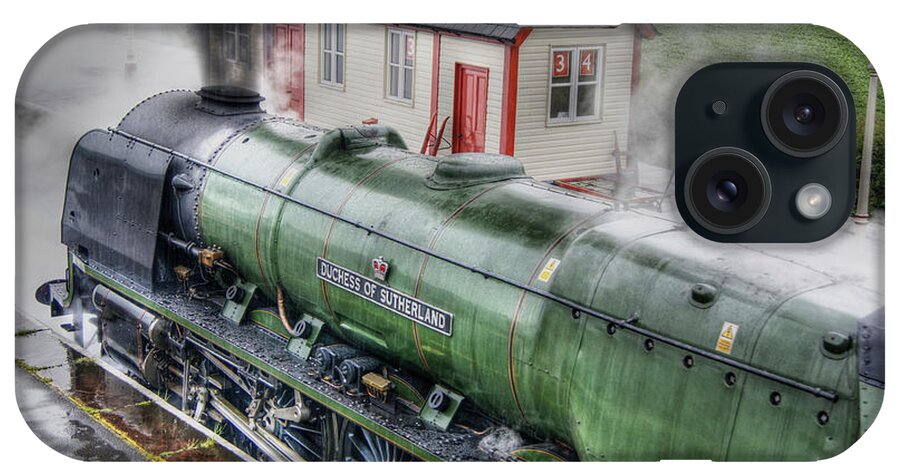 Steam iPhone Case featuring the photograph 46233 Duchess Of Sutherland #5 by David Birchall