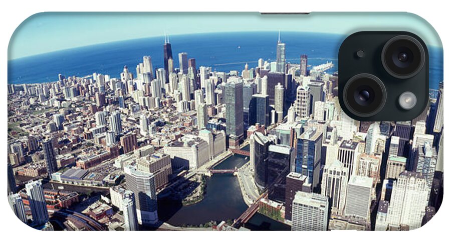 Photography iPhone Case featuring the photograph Aerial View Of A Cityscape With Lake #4 by Panoramic Images