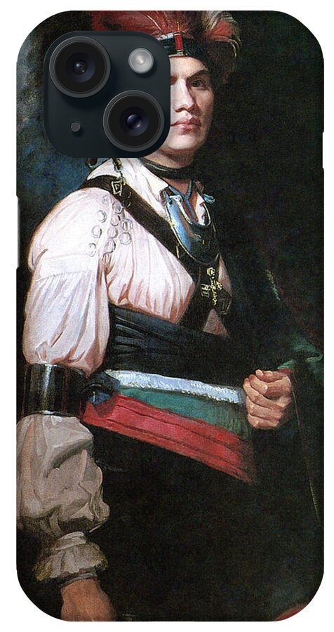 1776 iPhone Case featuring the painting Joseph Brant (1742-1807) #4 by Granger