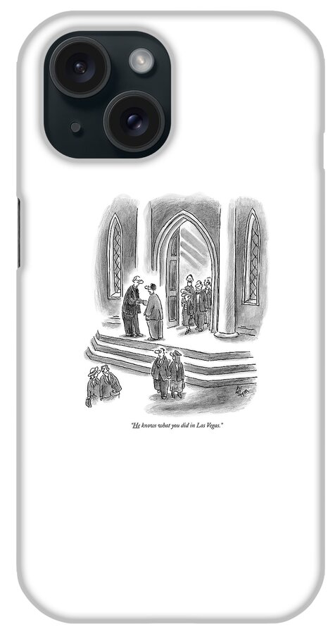 He Knows What You Did In Las Vegas iPhone Case
