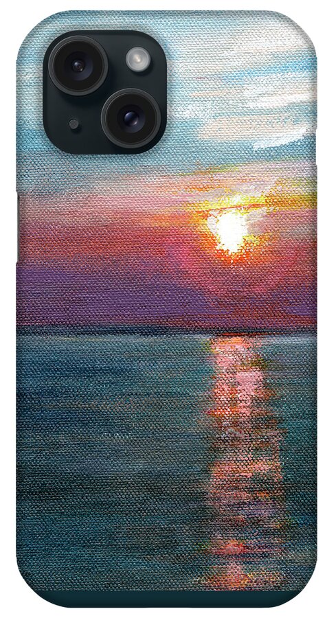Beach iPhone Case featuring the painting Untitled #126 by Chris N Rohrbach