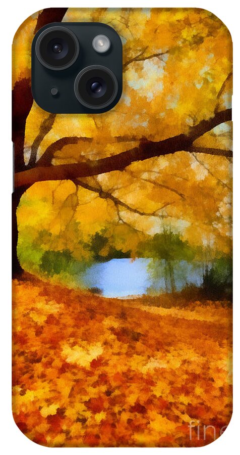 Autumn iPhone Case featuring the digital art A Blanket of Fall Colors #5 by Amy Cicconi