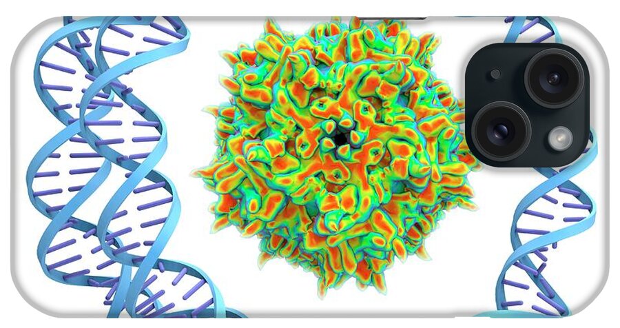 3d iPhone Case featuring the photograph Adeno-associated Virus #5 by Alfred Pasieka
