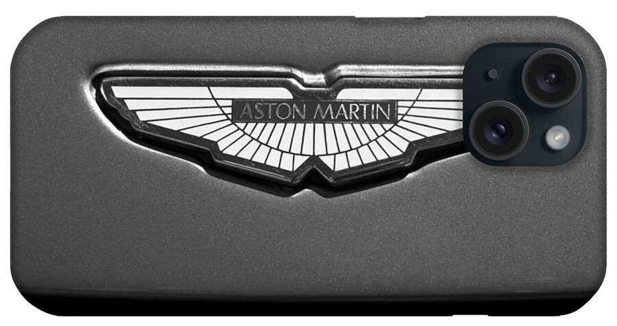 Aston Martin Emblem iPhone Case featuring the photograph Aston Martin Emblem #5 by Jill Reger