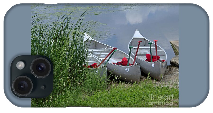 Canoes iPhone Case featuring the photograph At Waters Edge #2 by Ann Horn