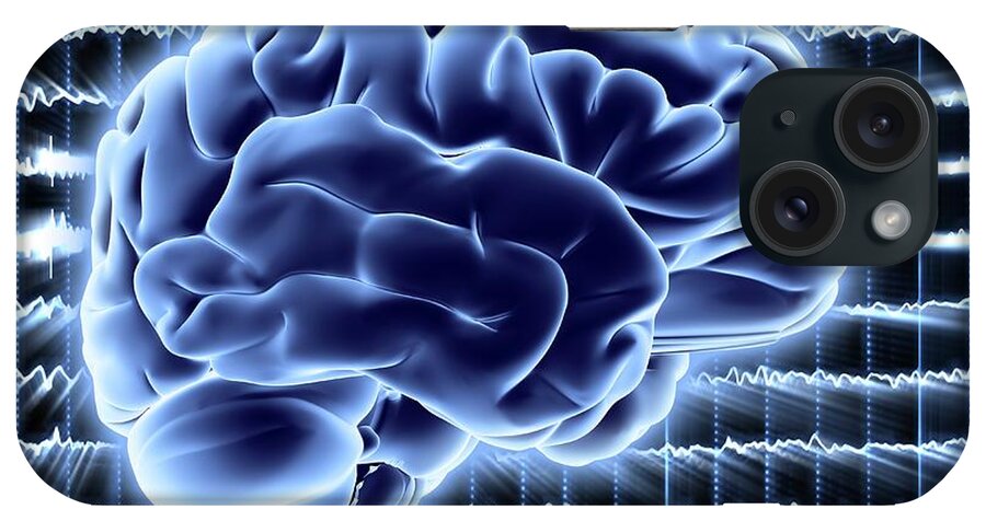 Artificial Intelligence iPhone Case featuring the photograph Brain Activity by Alfred Pasieka/science Photo Library