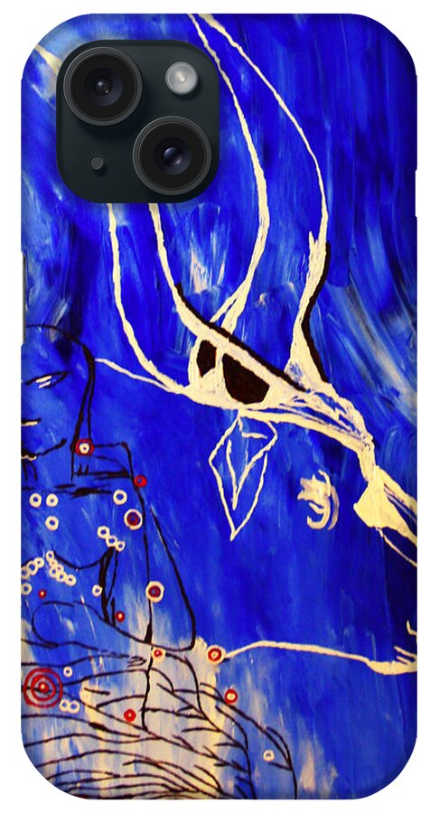 Jesus iPhone Case featuring the painting Dinka Livelihood - South Sudan #5 by Gloria Ssali