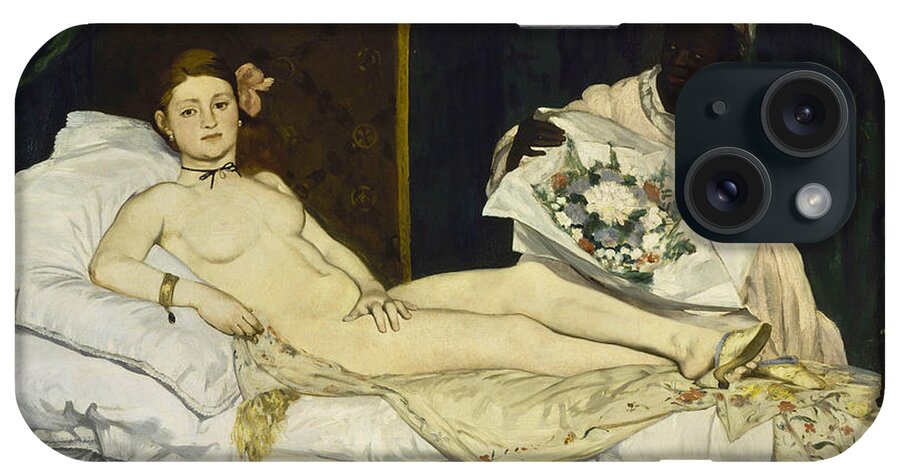 Edouard Manet iPhone Case featuring the painting Olympia #10 by Edouard Manet