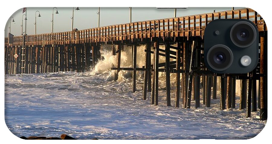 Storm iPhone Case featuring the photograph Ocean Wave Storm Pier #51 by Henrik Lehnerer