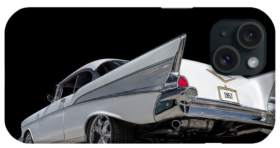 57 Chevy iPhone Case featuring the digital art '57 Bel Air #57 by Douglas Pittman