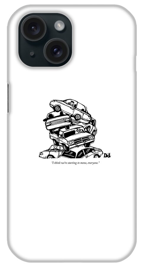 6 Cars Pile On Top Of One Another iPhone Case