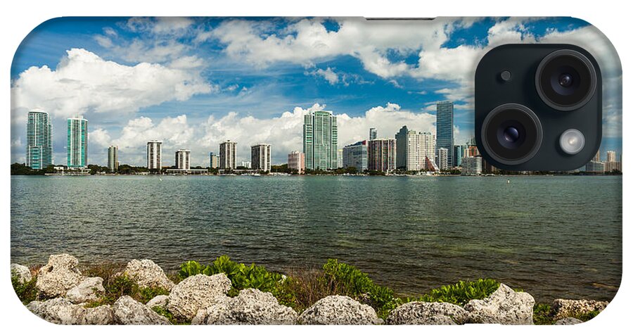 Architecture iPhone Case featuring the photograph Miami Skyline #6 by Raul Rodriguez
