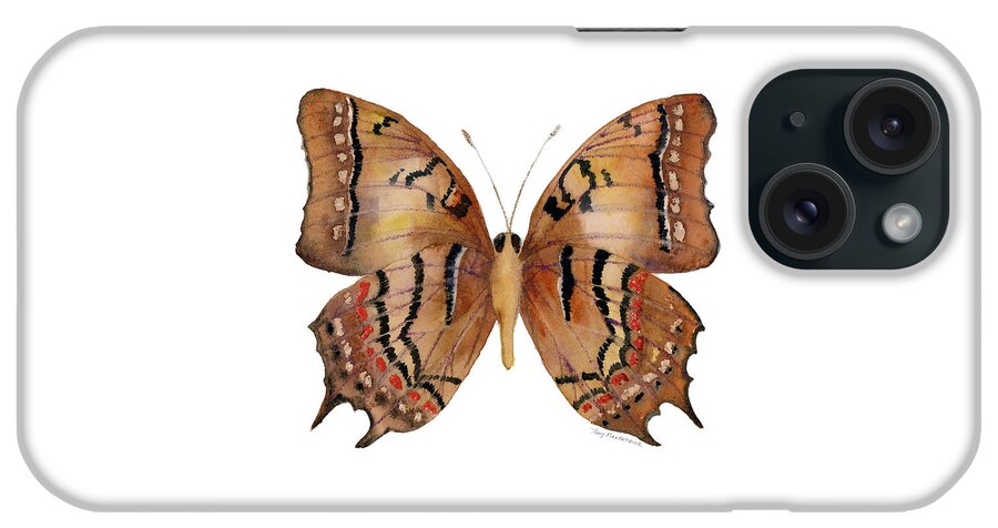 Galaxia Butterfly iPhone 15 Case featuring the painting 62 Galaxia Butterfly by Amy Kirkpatrick