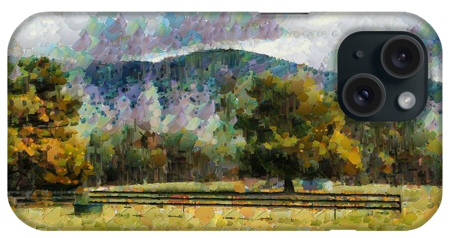 Fence iPhone Case featuring the digital art Araluen Valley Views #7 by Fran Woods