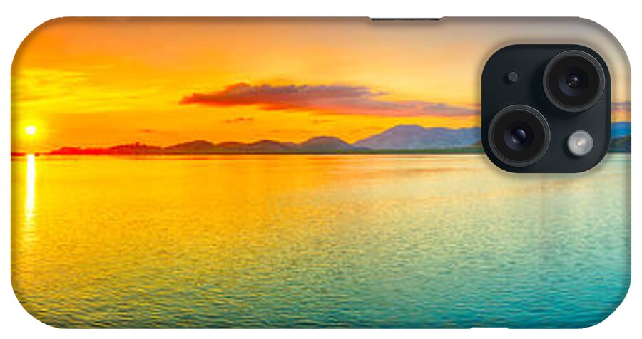 Sunset iPhone Case featuring the photograph Sunset panorama #8 by MotHaiBaPhoto Prints