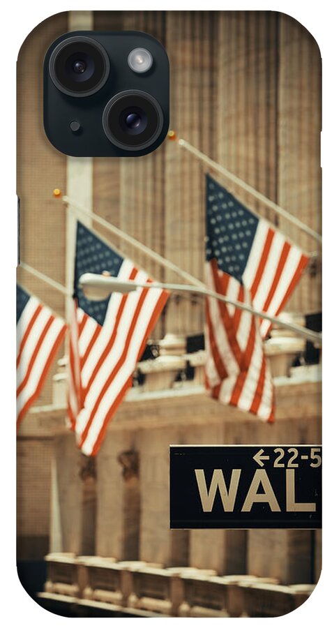 New York City iPhone Case featuring the photograph Wall Street #8 by Songquan Deng