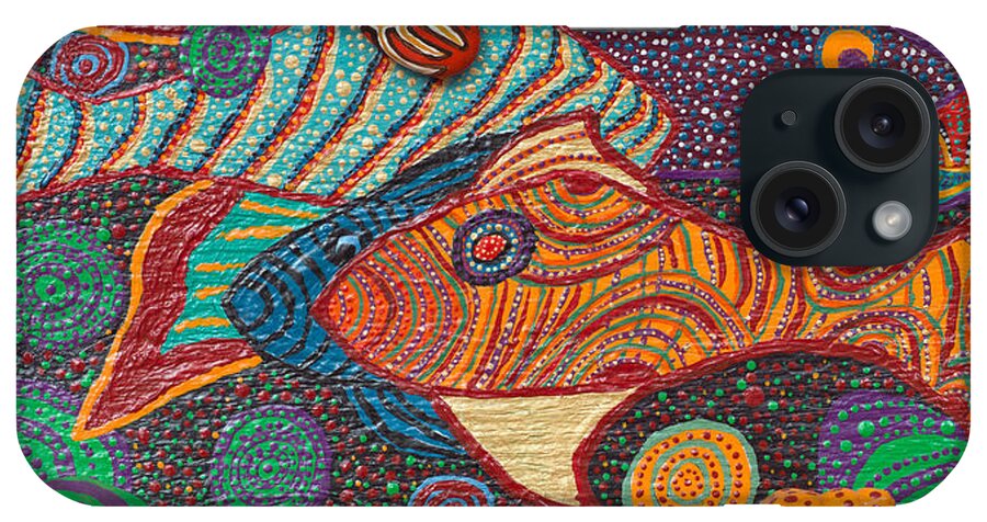 Ayahuasca Art iPhone Case featuring the painting Ayahuasca Vision #8 by Howard Charing