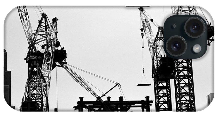 Wtc iPhone Case featuring the photograph #96 Kangaroo crane moving up #96 by William Haggart
