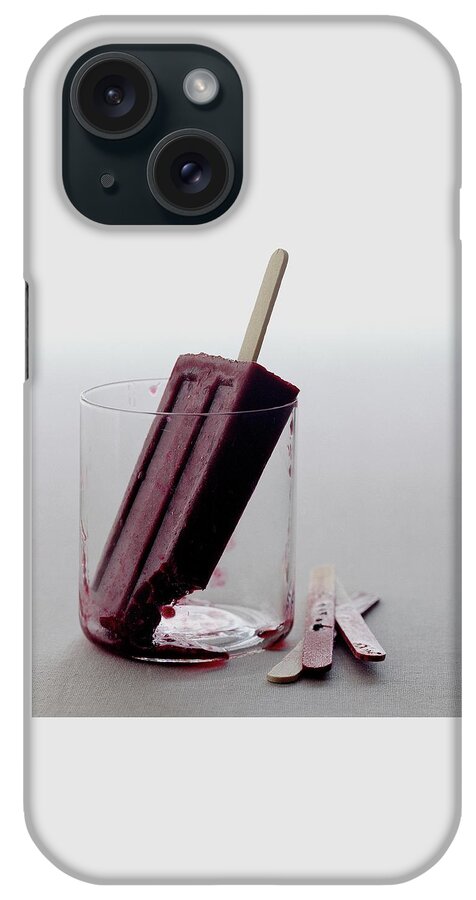A Blueberry Lime Popsicle iPhone Case