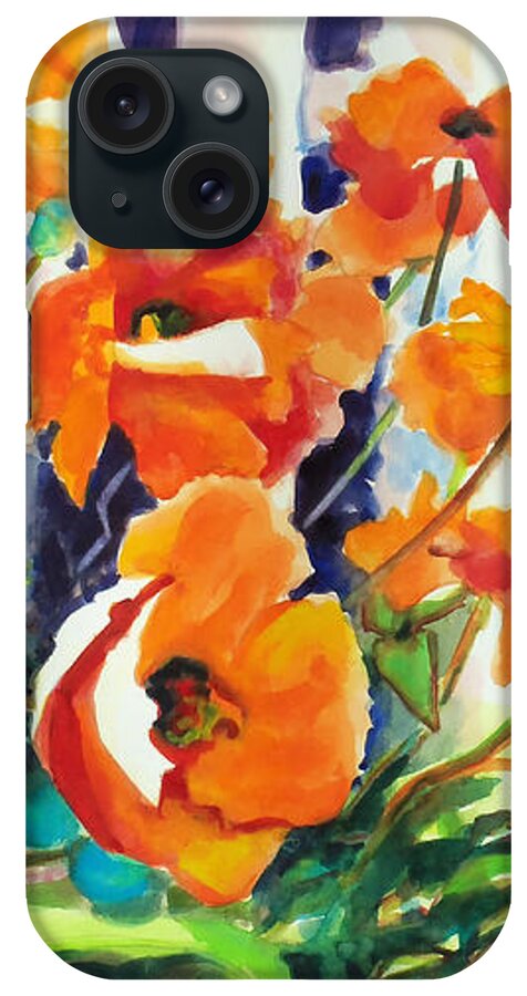 Paintings iPhone Case featuring the painting A Choir of Poppies by Kathy Braud