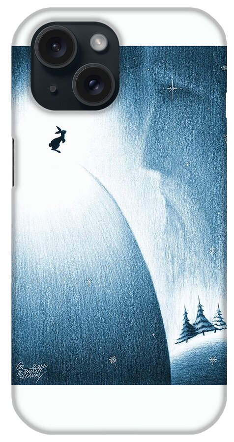 Winter iPhone Case featuring the drawing A Christmas Prayer by Danielle R T Haney