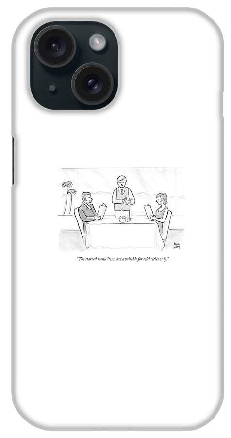 A Couple Sit At A Restaurant Table iPhone Case