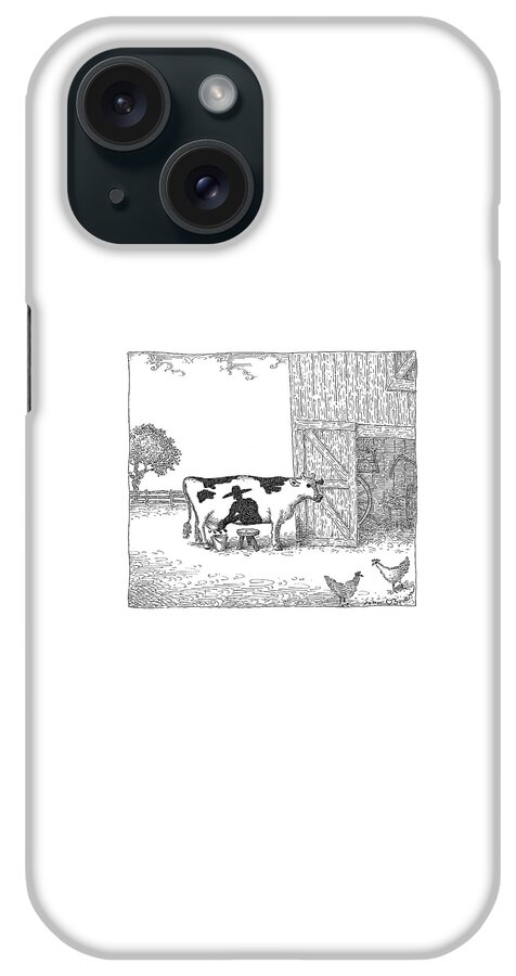 A Cow Has A Spot That Looks Like A Farmer iPhone Case