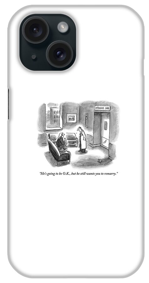 A Doctor Is Seen Speaking With A Woman iPhone Case