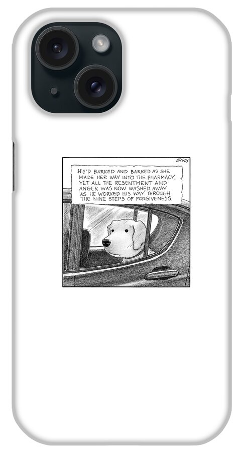 A Dog Looks Out Of A Car Window.  Title: He'd iPhone Case