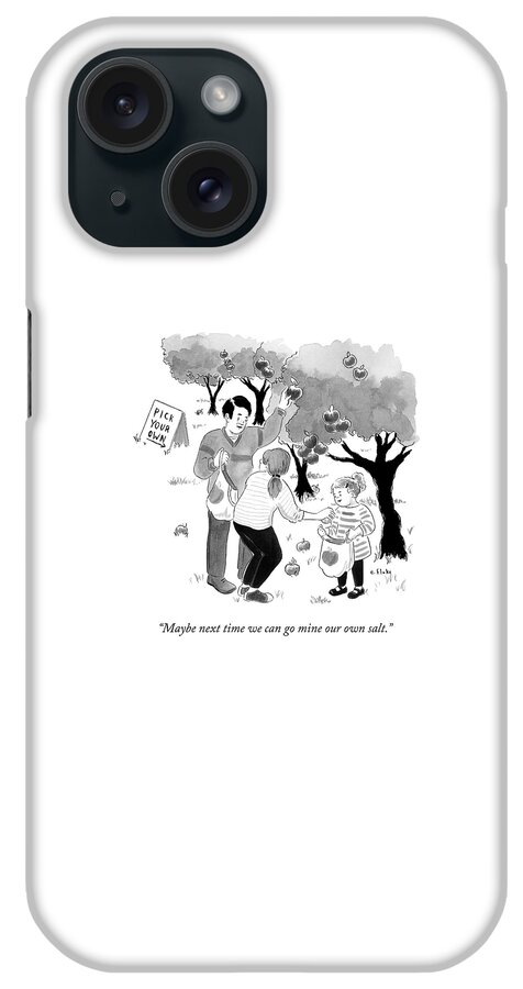 A Family Picks Apples Right From The Tree iPhone Case