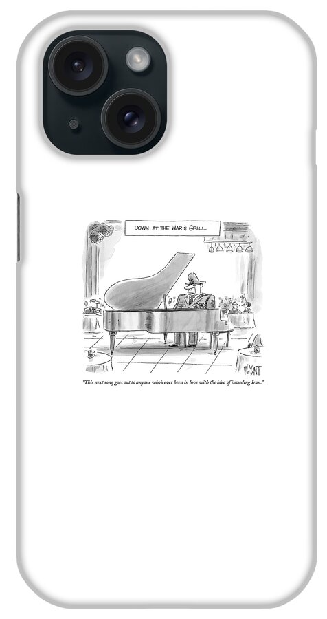 A General Plays Piano At A Bar iPhone Case