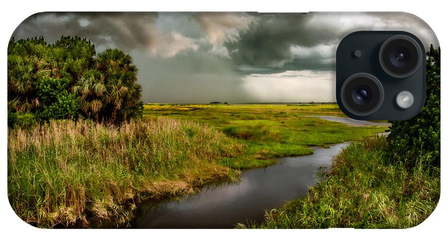 Christopher Holmes Photography iPhone Case featuring the photograph A Glow On The Marsh by Christopher Holmes