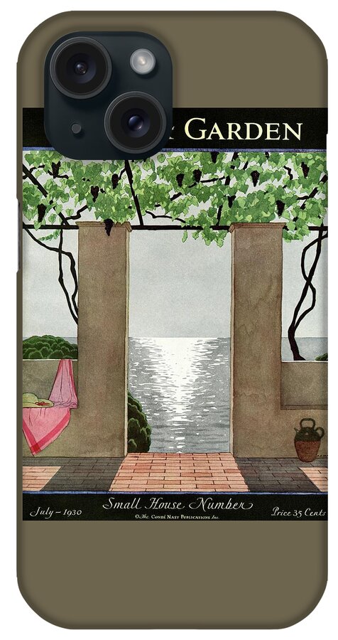 A House And Garden Cover Of A Seaside Patio iPhone Case