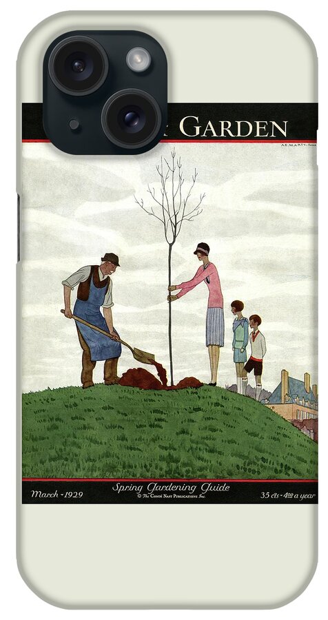 A House And Garden Cover Of People Planting iPhone Case