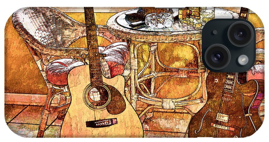 Guitars iPhone Case featuring the photograph A Little Bit Country-A Little Bit Blues by Barry Jones