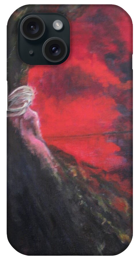 Figure Of A Woman iPhone Case featuring the painting A Long Long Time by Patricia Kanzler
