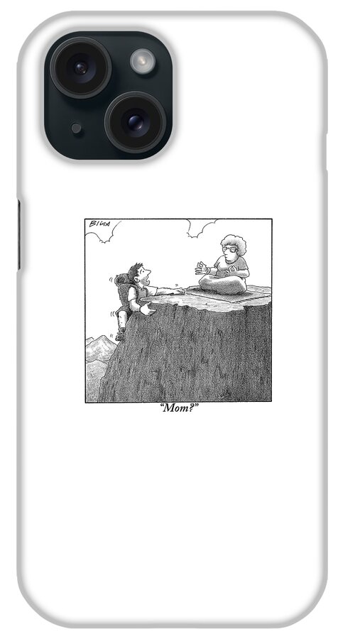 A Man Ascends A Mountain To Discover His Mother iPhone Case