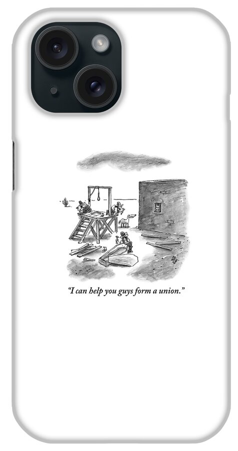 A Man In Prison Is Speaking With Three Other Men iPhone Case