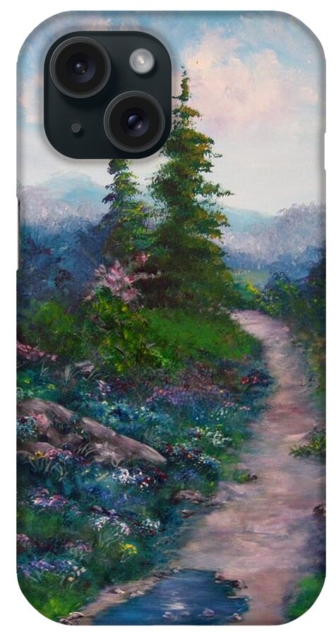 Paths iPhone Case featuring the painting A path unknown by Megan Walsh