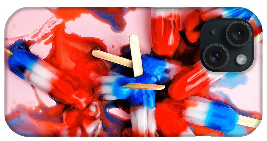 Melting iPhone Case featuring the photograph A Pile Of Red, White, And Blue Ice Pops by Juj Winn