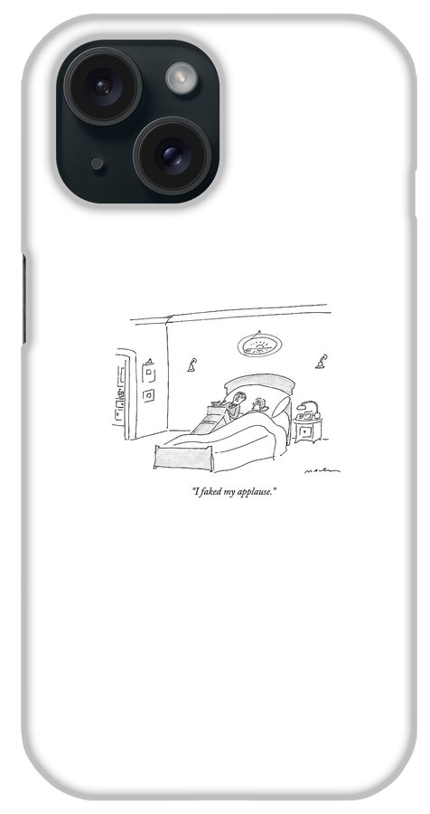 A Politician With A Podium Lies In A Bed iPhone Case