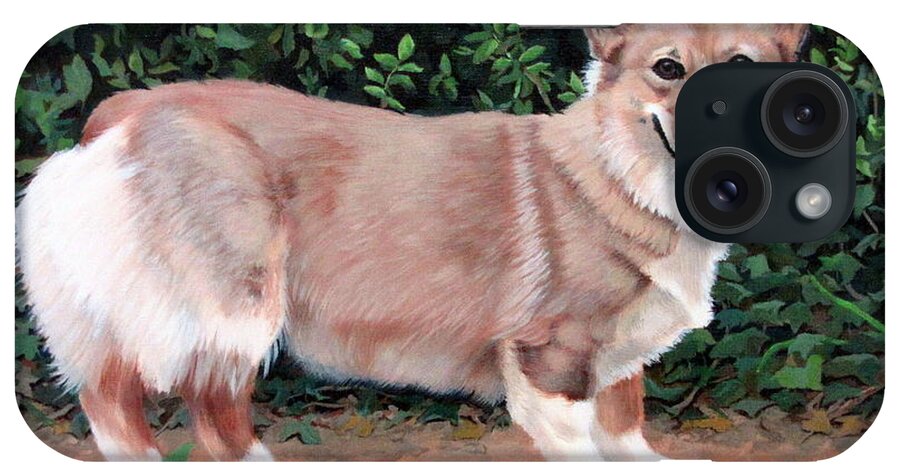 Dog iPhone Case featuring the painting A Portrait of Pickle by Sandra Chase