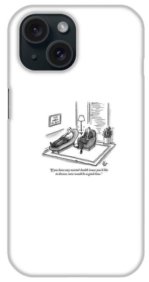 A Psychiatrist Speaks To A Man On The Sofa iPhone Case