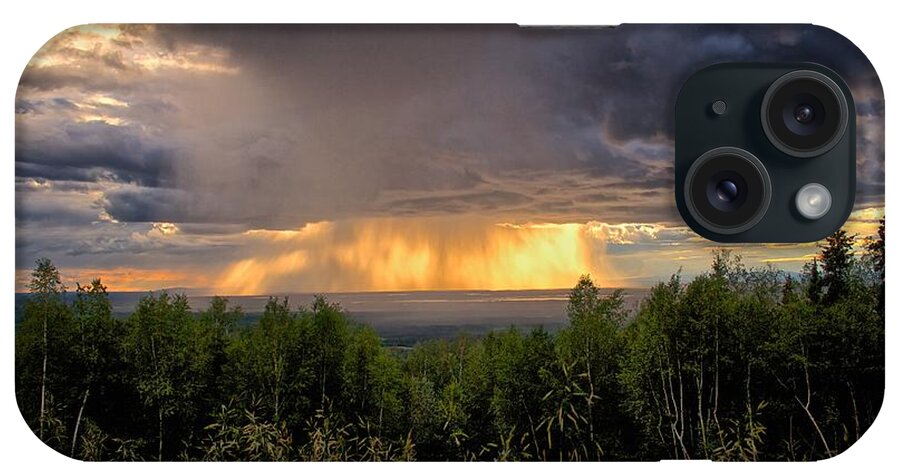 Landscape iPhone Case featuring the photograph A Rainy Night In Minto by Michael W Rogers