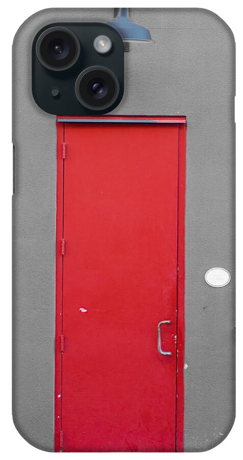 Door iPhone Case featuring the photograph Scarlet and Gray by Eugene Campbell